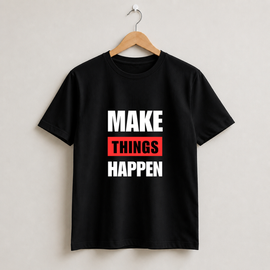 Make Things Happen Half Sleeve T-Shirt