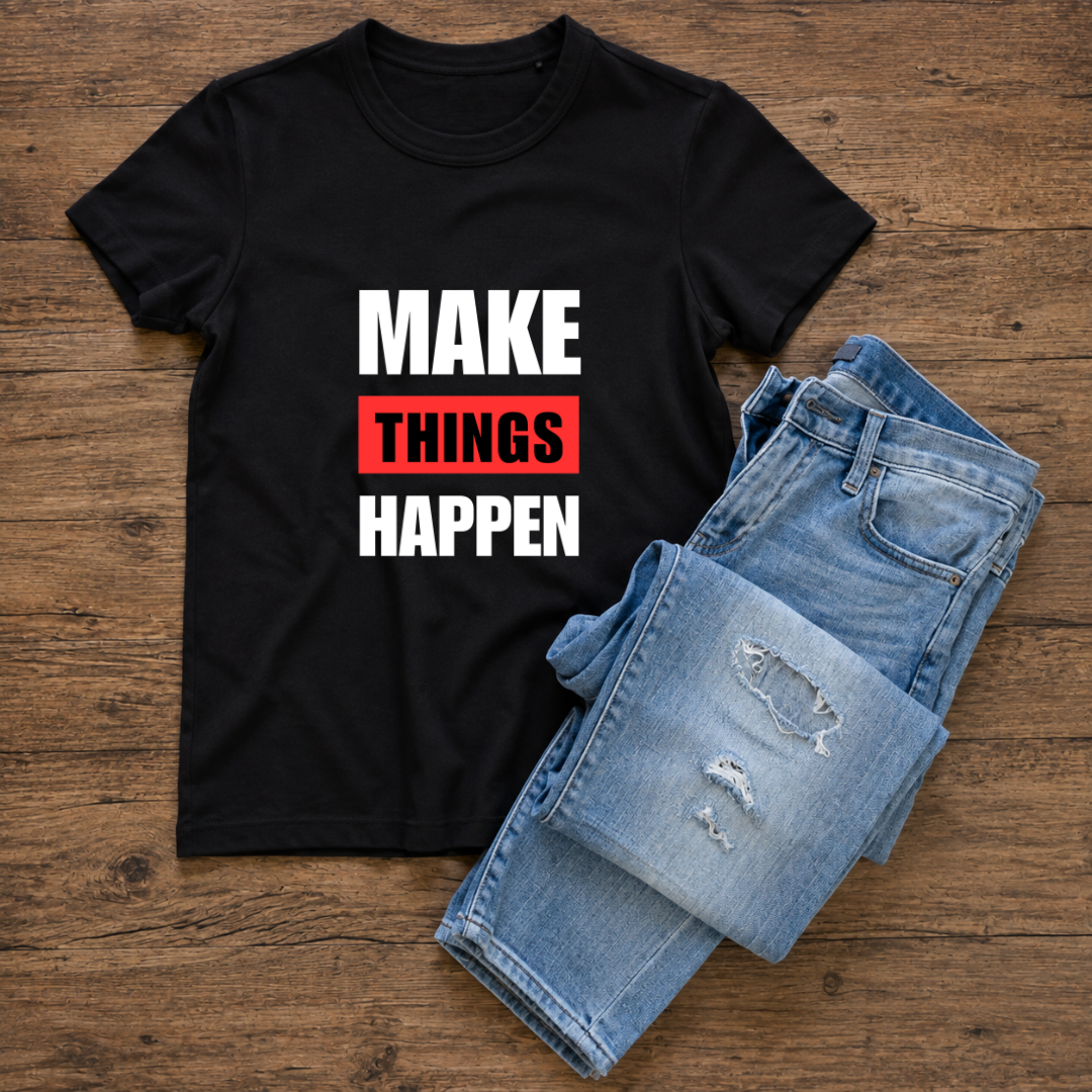 Make Things Happen Half Sleeve T-Shirt