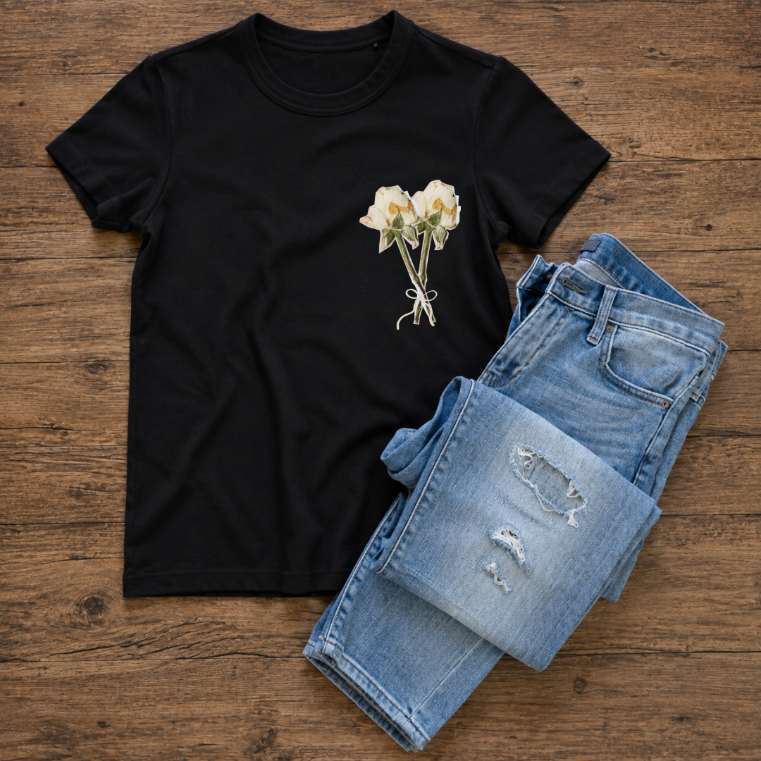 Aesthetic Flower Half Sleeve T-Shirt
