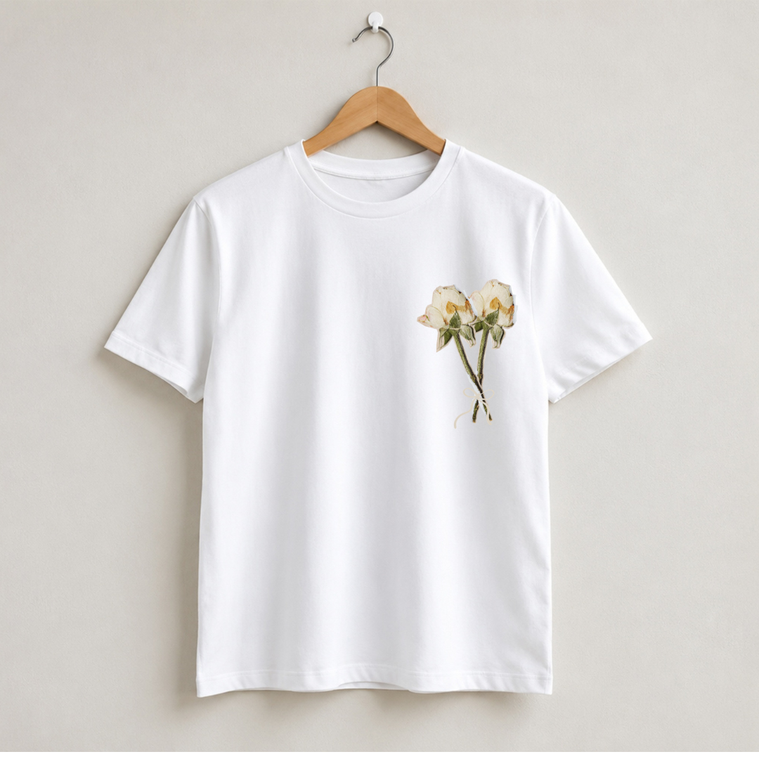 Aesthetic Flower Half Sleeve T-Shirt