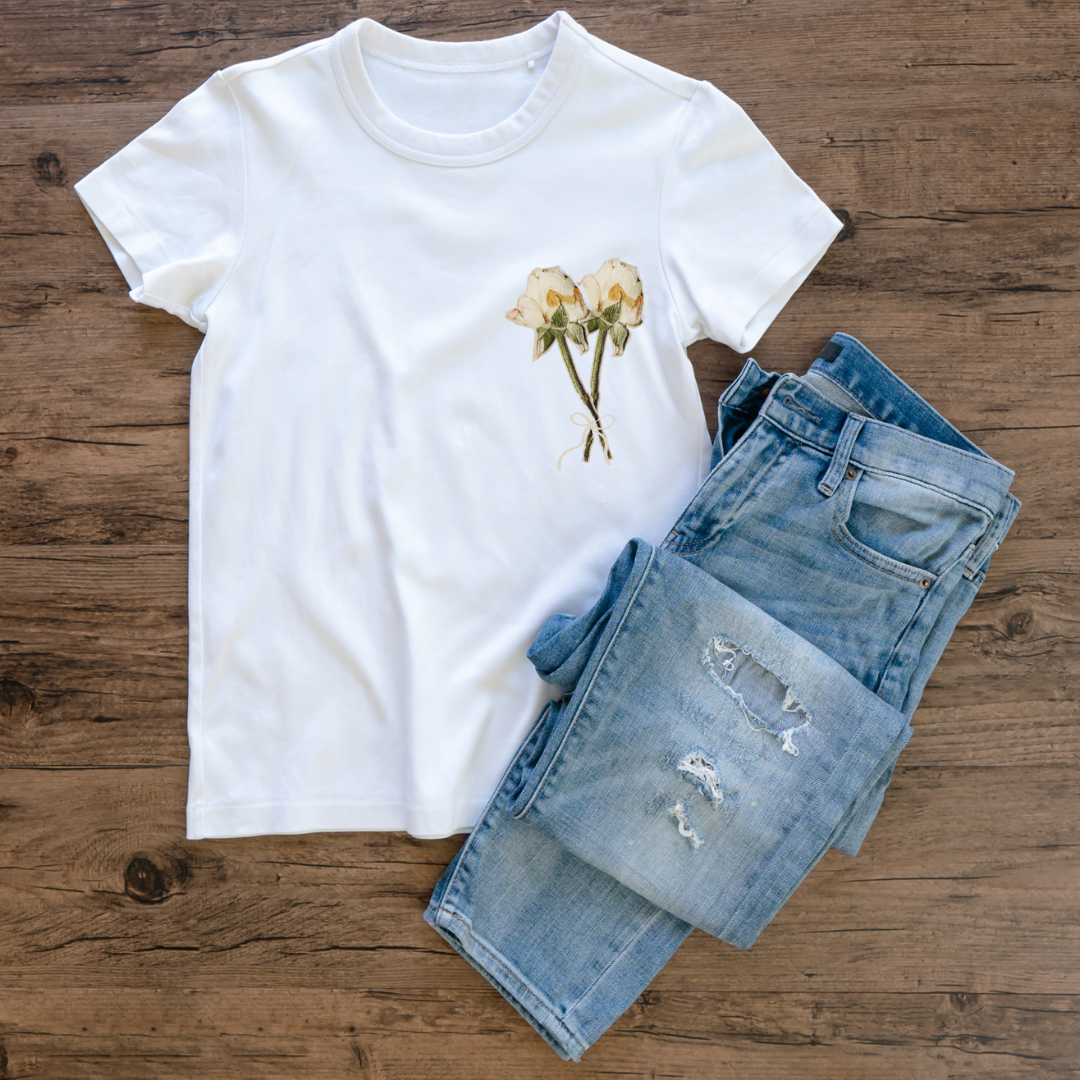 Aesthetic Flower Half Sleeve T-Shirt
