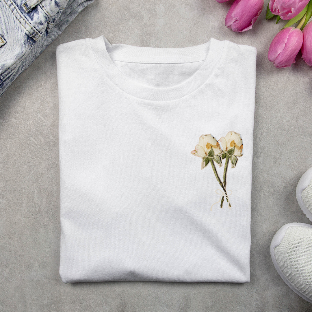 Aesthetic Flower Half Sleeve T-Shirt
