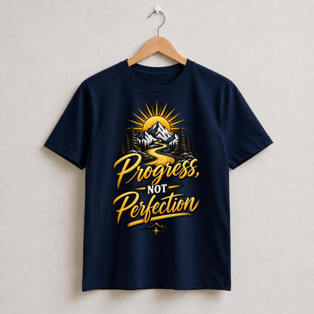Progess Not Perfection Half Sleeve T-Shirt