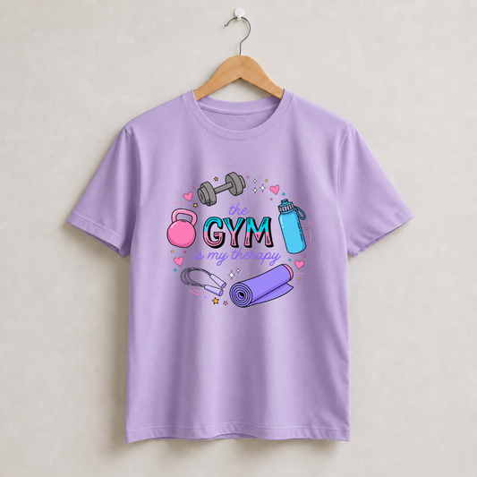 The Gym Is My Therapy Half Sleeve T-Shirt