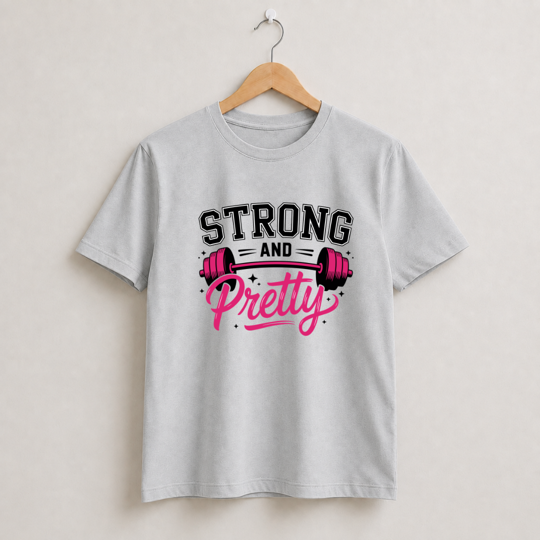 Strong And Pretty Half Sleeve T-Shirt