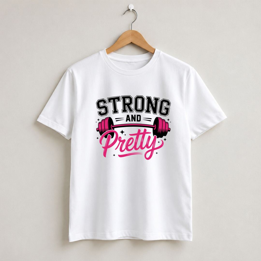 Strong And Pretty Half Sleeve T-Shirt
