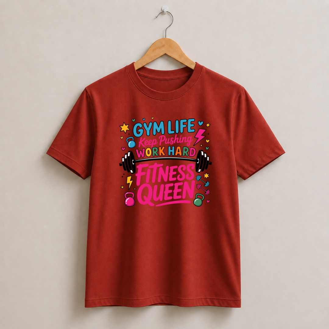 Fitness Queen Half Sleeve T-Shirt