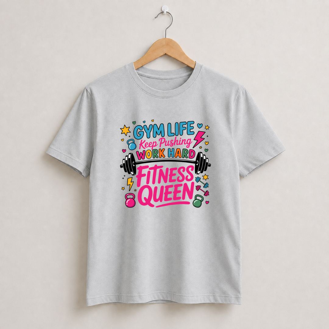 Fitness Queen Half Sleeve T-Shirt