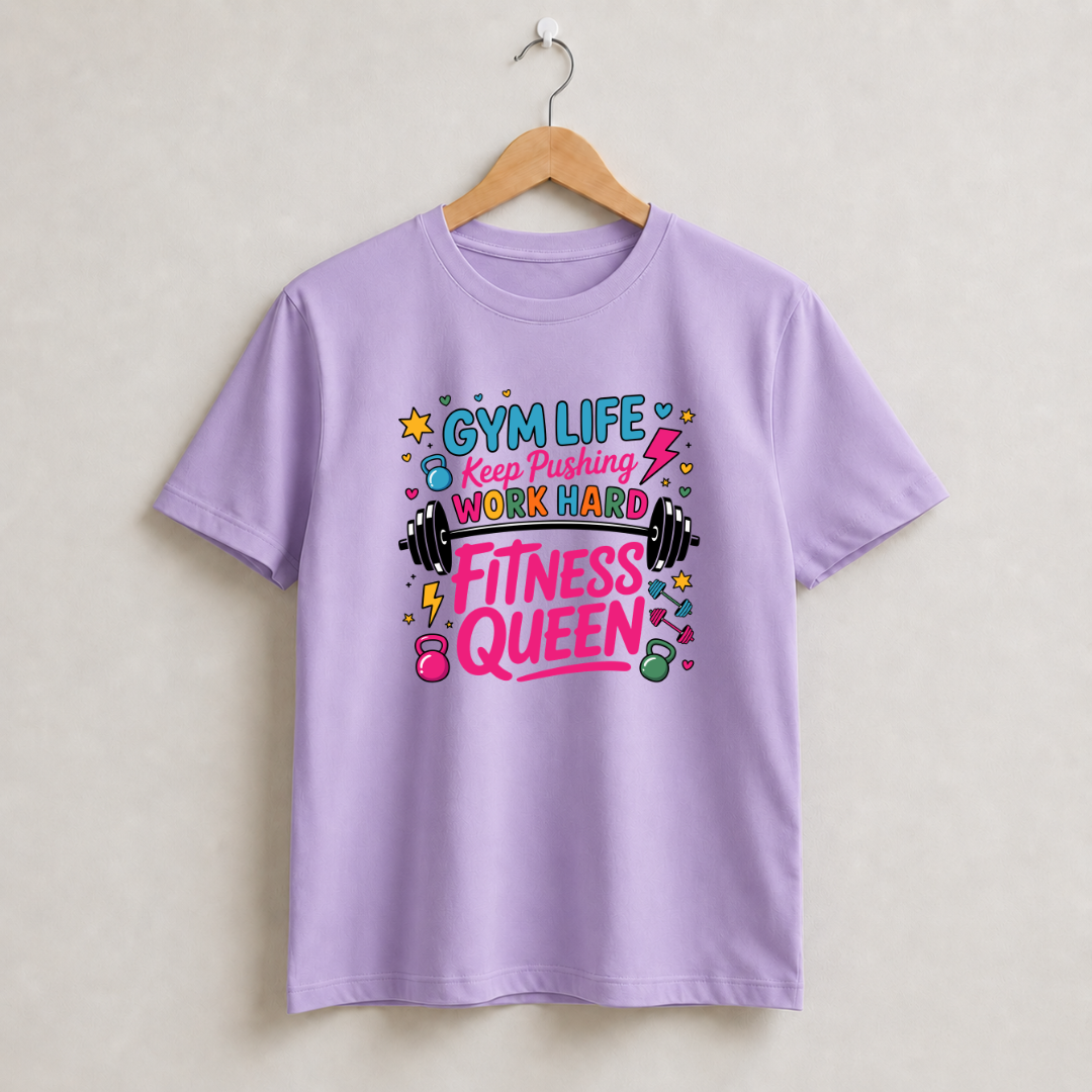 Fitness Queen Half Sleeve T-Shirt