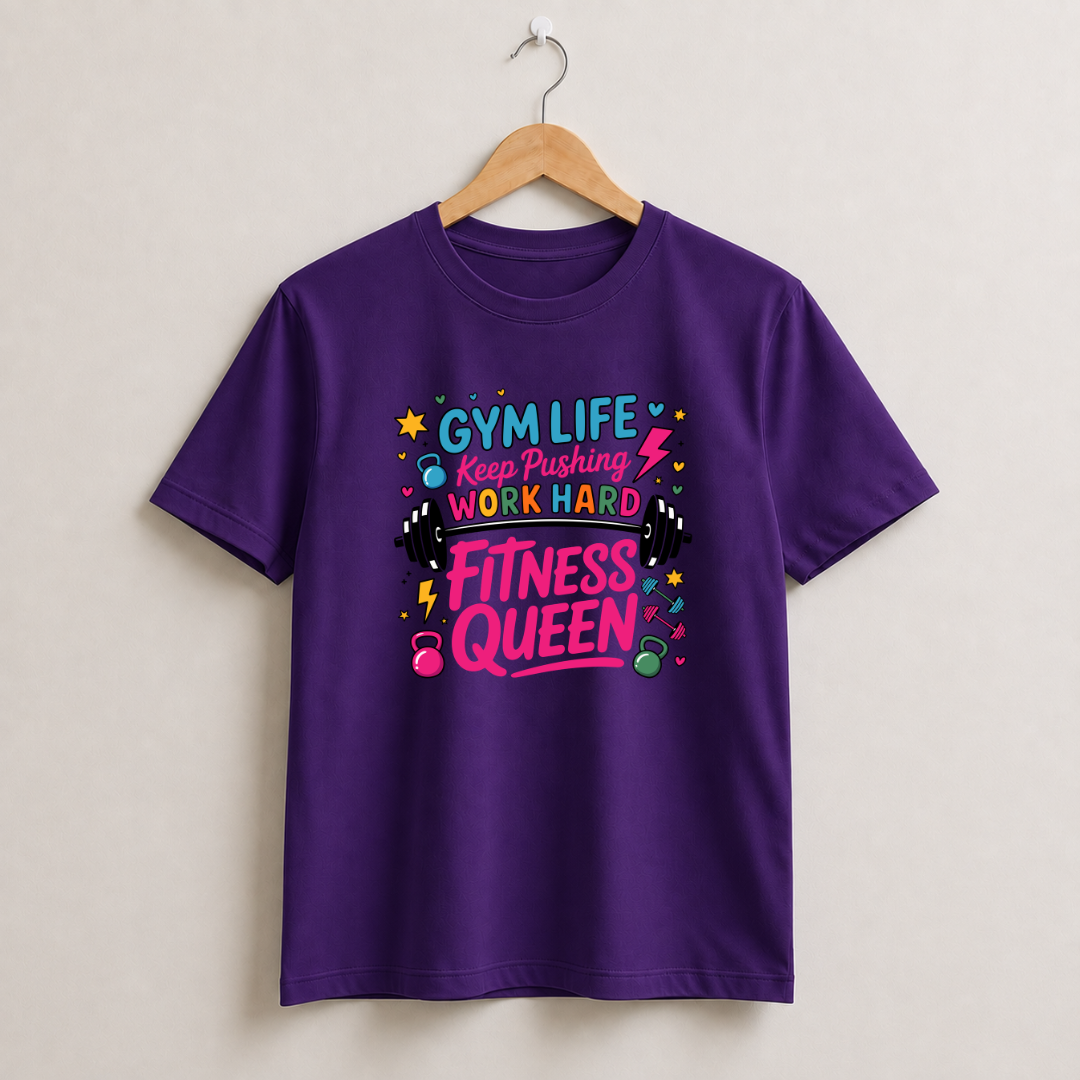 Fitness Queen Half Sleeve T-Shirt