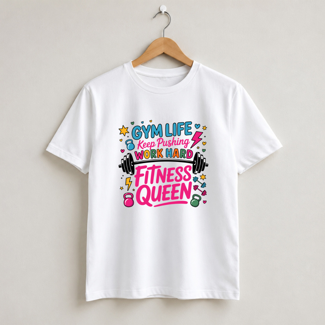 Fitness Queen Half Sleeve T-Shirt