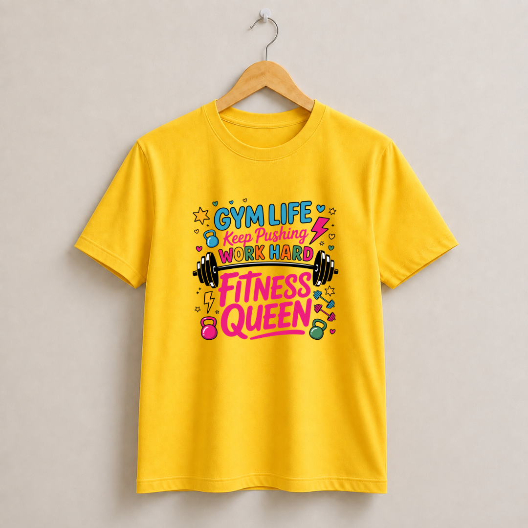Fitness Queen Half Sleeve T-Shirt