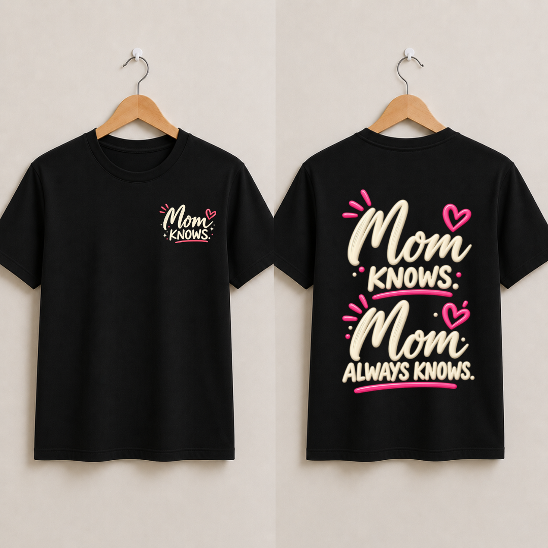 Mom Knows Mom Always Knows Half Sleeve T-Shirt