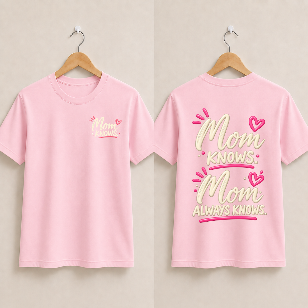 Mom Knows Mom Always Knows Half Sleeve T-Shirt