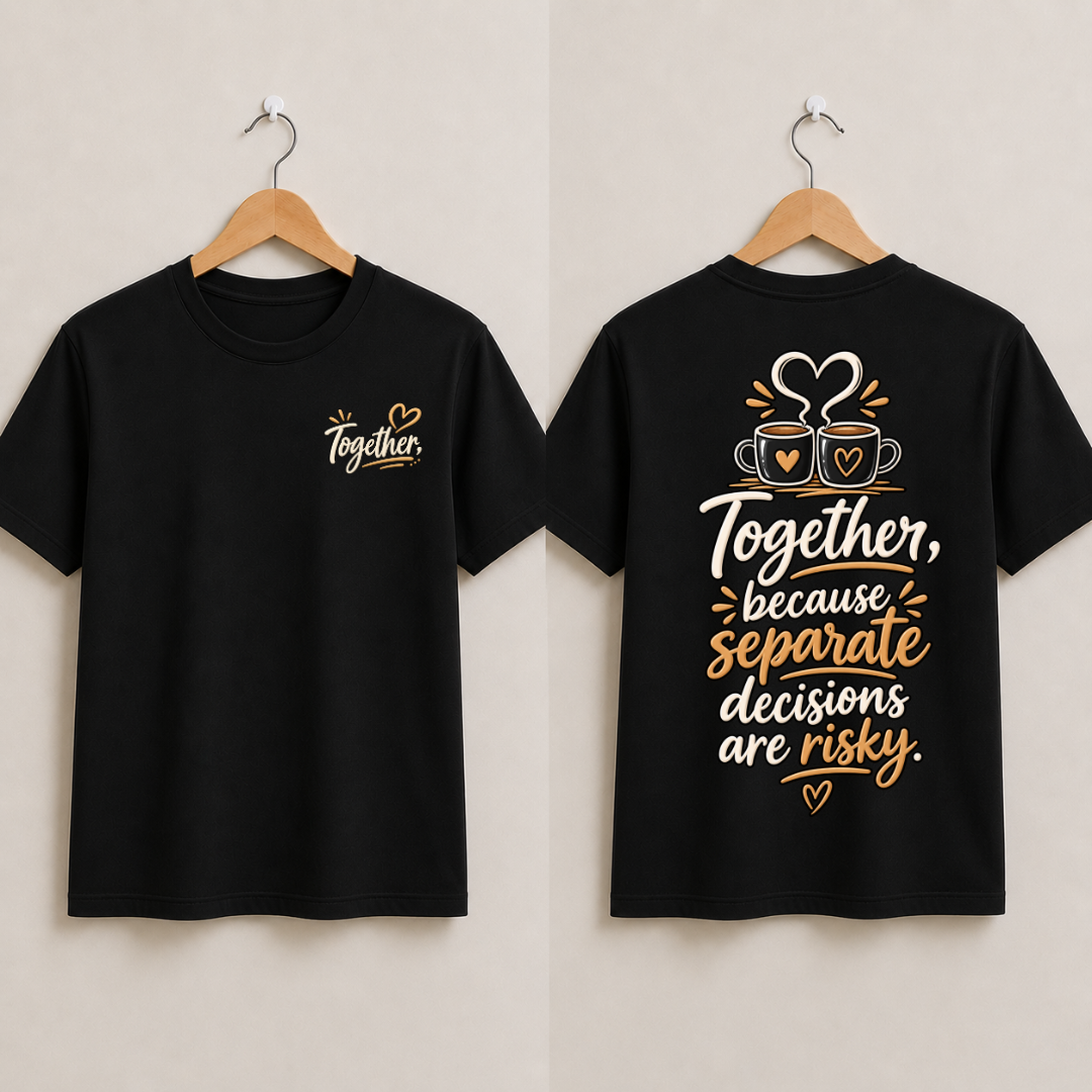 Together Because Separate Decisions Are Risky Half Sleeve T-Shirt