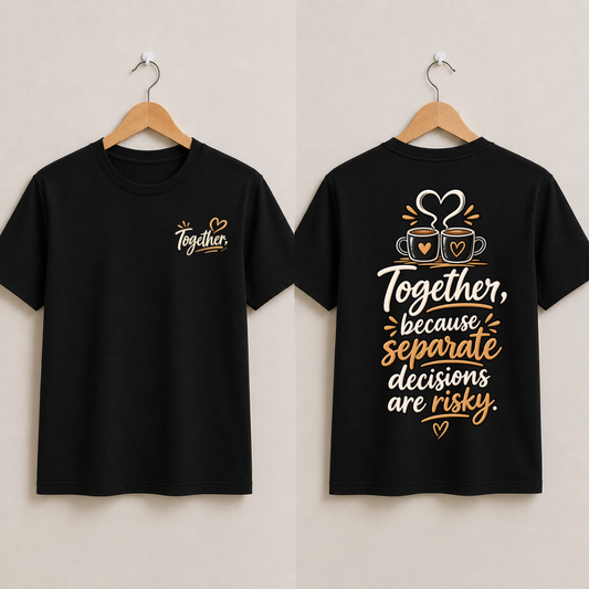 Together Because Separate Decisions Are Risky Half Sleeve T-Shirt