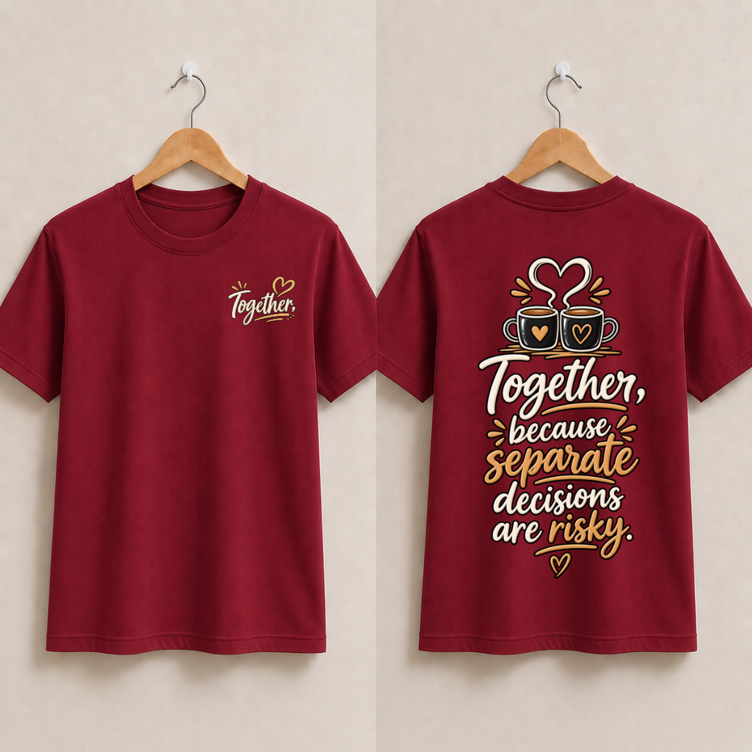Together Because Separate Decisions Are Risky Half Sleeve T-Shirt