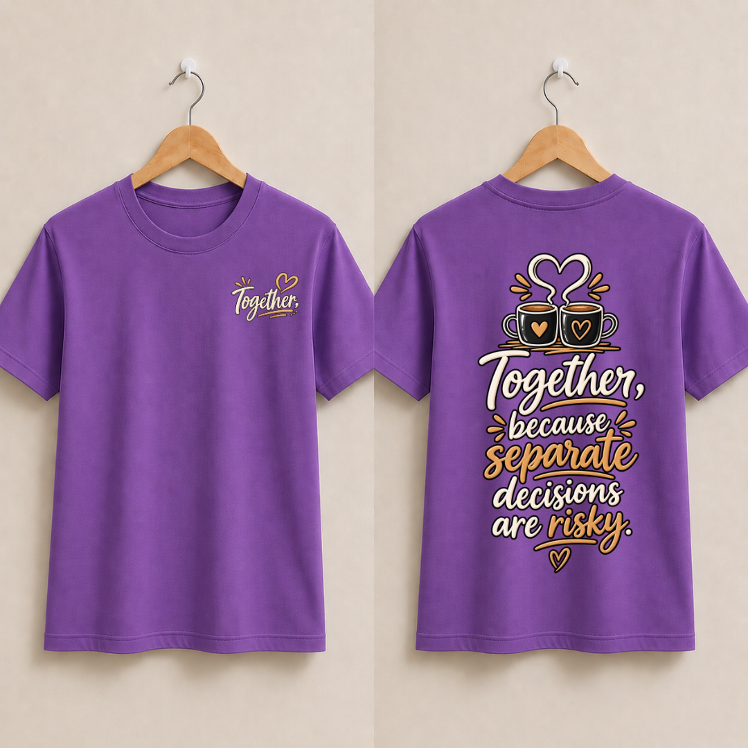 Together Because Separate Decisions Are Risky Half Sleeve T-Shirt