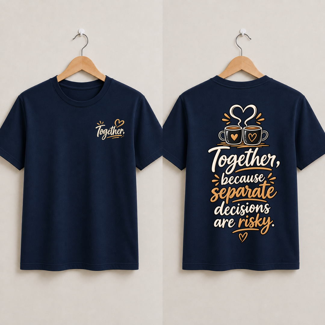Together Because Separate Decisions Are Risky Half Sleeve T-Shirt